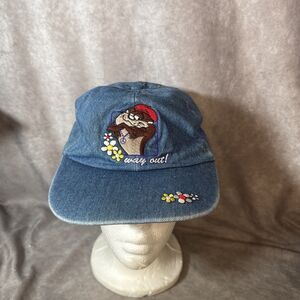 Taz Looney Tunes Way Out Artist Denim Hat Women's Cap